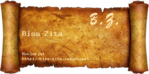 Biss Zita névjegykártya